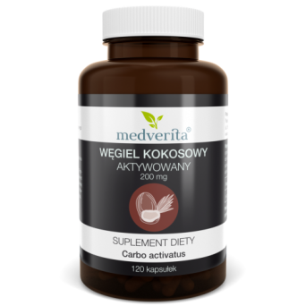 Węgiel kokosowy aktywny  200mg - 120 kaps.